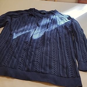 Lands End navy blue sweater 1X